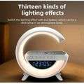 Wireless Alarm Clock Speaker With Rhythm RGB Light Bar,15W Wireless Speaker