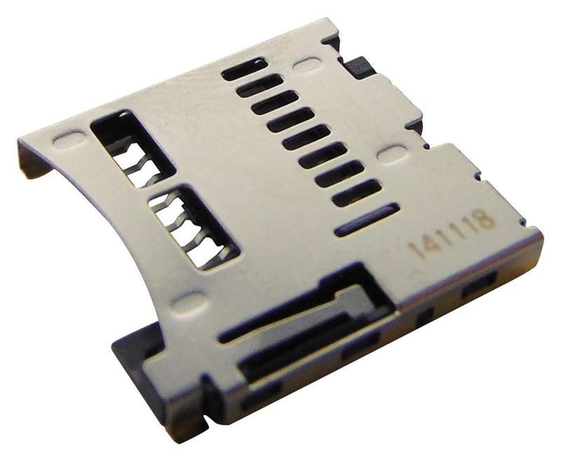 Hirose (KP10BH-8S-SF(800)) Memory Card Connector, Micro SIM, Push-Pull
