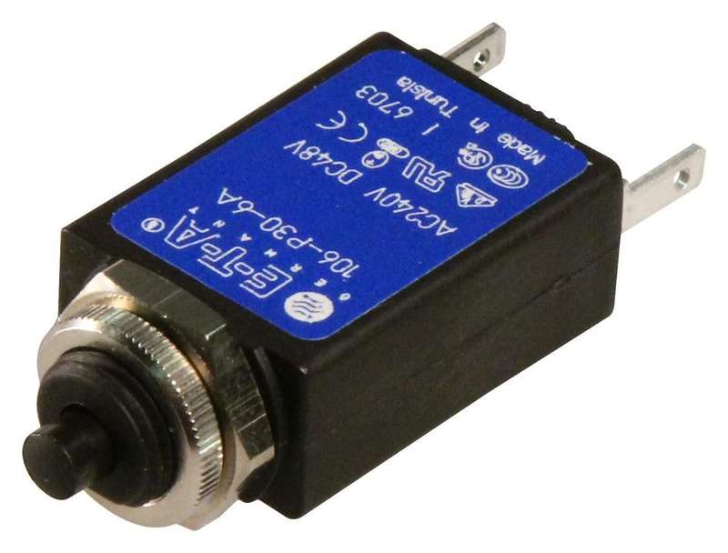 ETA (106-P30 6A) Thermal Circuit Breaker, 106, 6 A, 1 Pole, 48 VDC