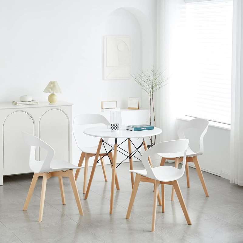 Plastic Kitchen Chair 2 Pack - White