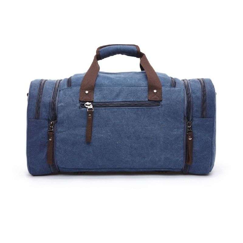Canvas Duffel Bag Carry-on Overnight Bag - Blue