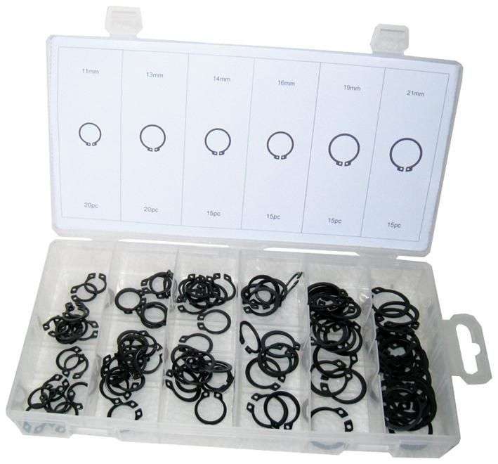 Duratool D01878 Circlip Set, External, Steel