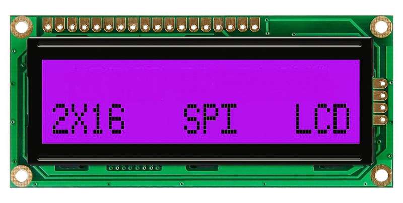 Midas (MD21605G6W1-FPTLRGBS) Alphanumeric LCD, 16 x 2, Black on RGB, 5V