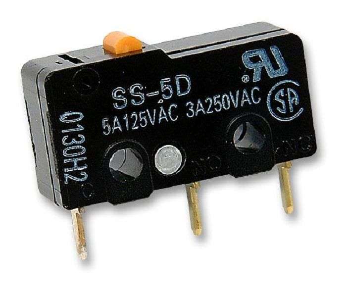 Omron (SS-5D) Microswitch, Snap Action, Pin Plunger