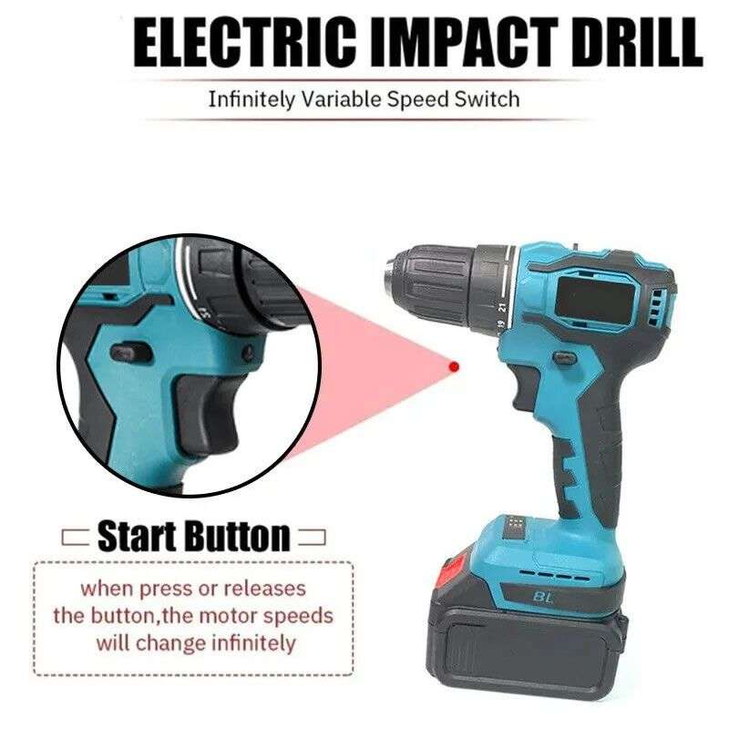 Multi-Function Power Tool Set Combination with Chargeable Cordless Drill