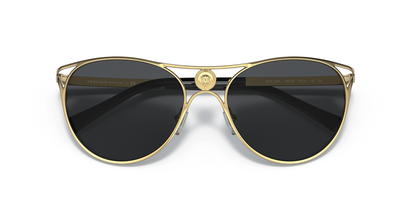 Versace VE 2237 - 1002/87 Gold Metal Cat-Eye Sunglasses