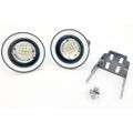 89mm 1200LM 7000 Kelvin 10W White Angel Eyes LED Fog Lights