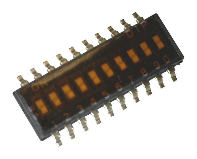 Multicomp Pro (MCDHN-10F-T-V) DIP / SIP Switch, SPST, 24 VDC, 25 mA
