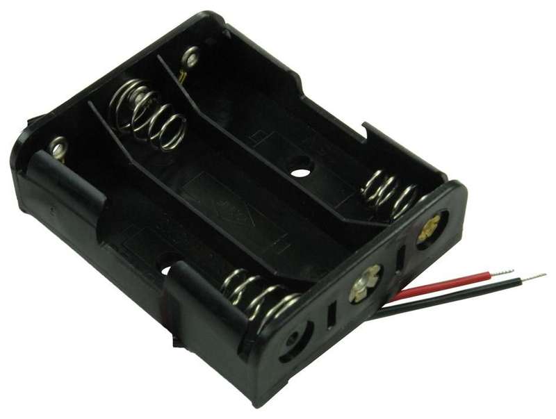 Keystone (2465) Battery Holder, AA x 3, Wire Leads