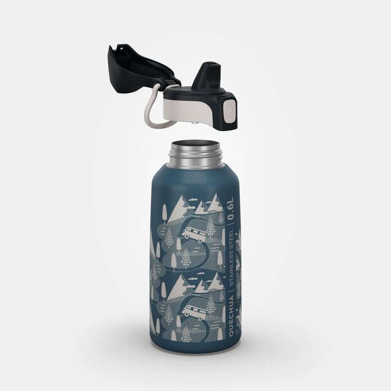 NEW Stainless Steel Flask Decathlon 600ml - Blue