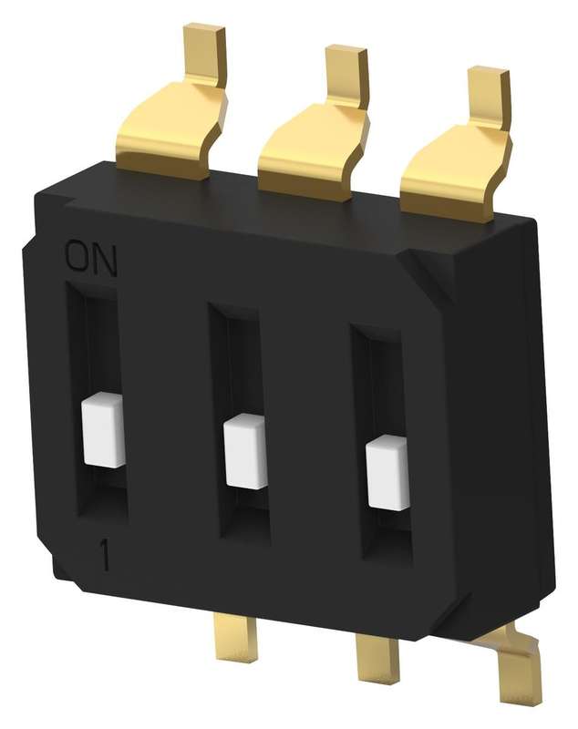 Alcoswitch (EDS03SGRNTR04Q) DIP / SIP Switch, SPST, 24 V, 25 mA