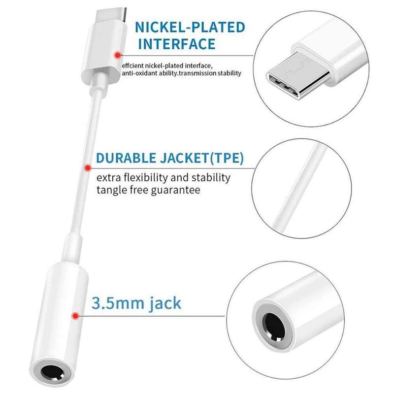 Type-C to 3.5mm AUX Earphone Cable Adapter