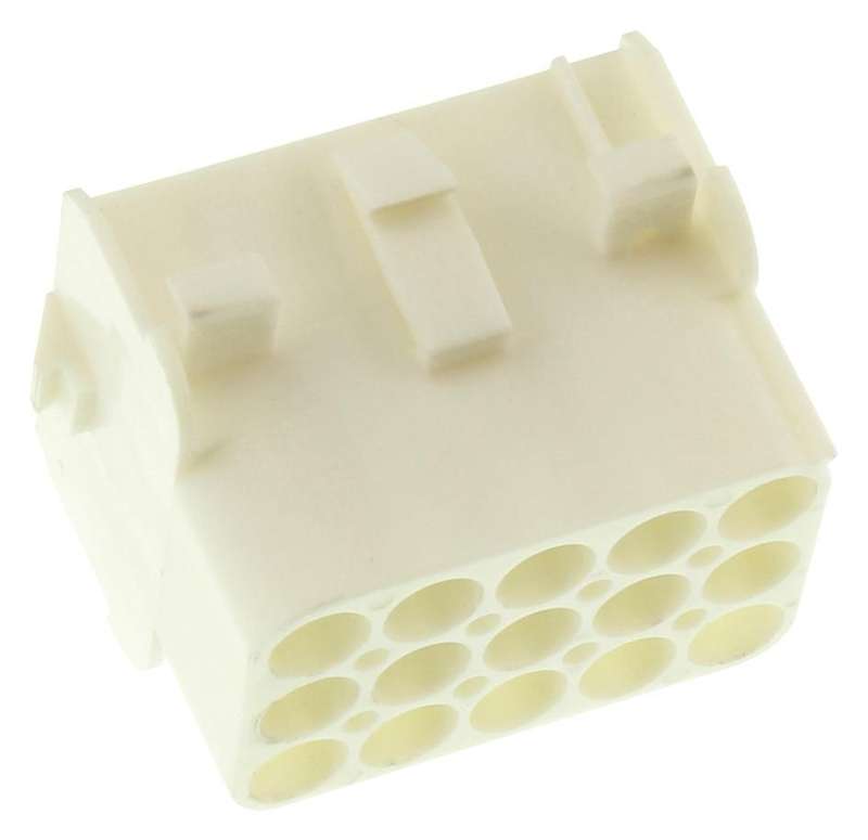 TE Connectivity (350784-1) Connector Housing, Receptacle, 15 Ways, 6.35 mm