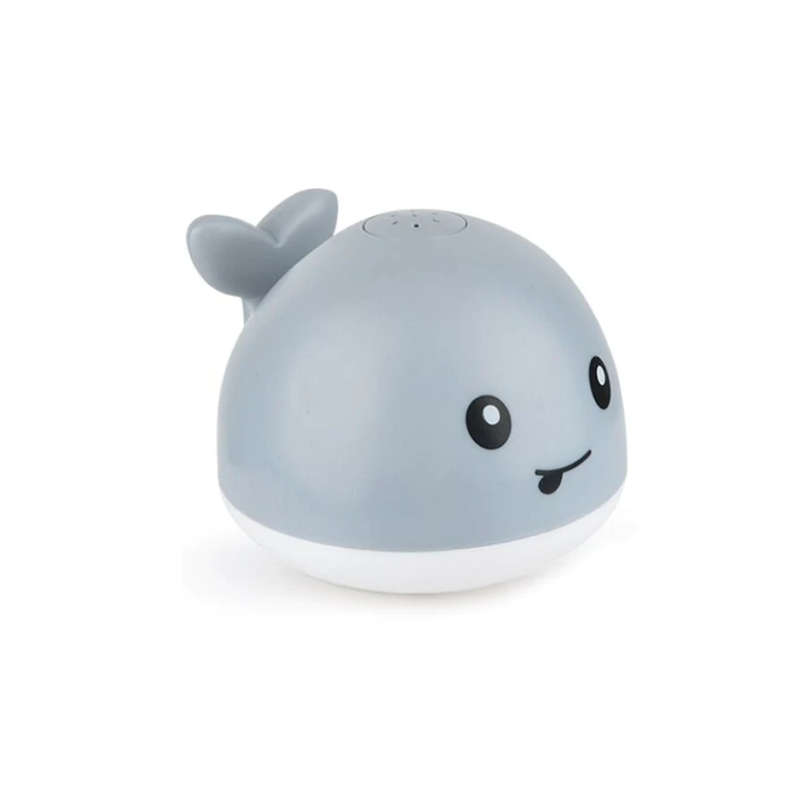 Sprinkler Spray Water Fountain Whale Light Bath Pool Toy Grey
