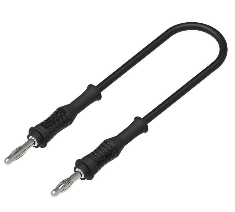 Tenma 76-112 Test Lead, 4mm Banana Plug, 33 VAC, 12 A,Black, 1 m