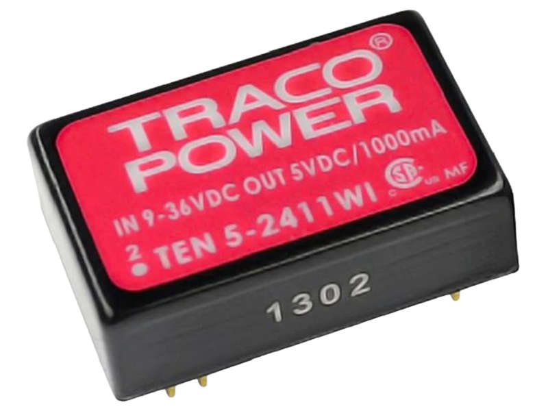 Traco Power (TEN 5-2412WI) Isolated Through Hole DC/DC Converter 12V, 500mA