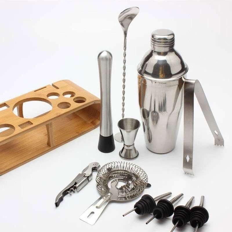 12 - Piece Stainless Steel Cocktail Shaker Bar Set