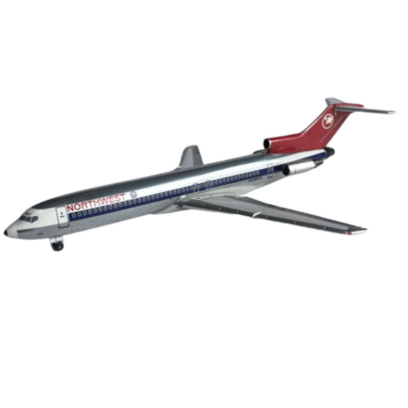 1:400 Scale, Northwest Airlines, Boeing 727, Diecast Alloy Display Model
