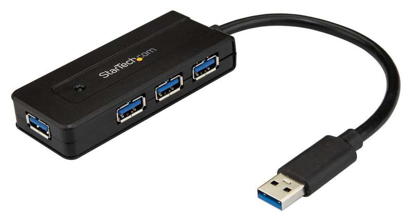 Startech (ST4300MINI) Hub, USB 3.0, 4 Ports, 5 Gbps, Bus Powered