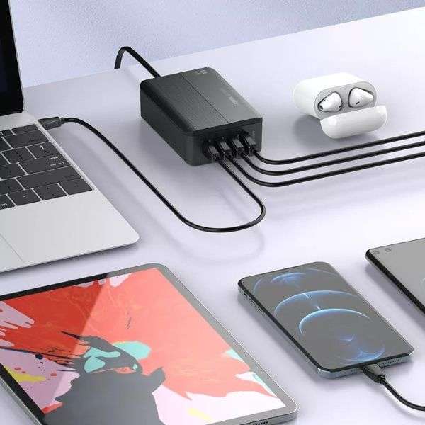 65W QC4 super fast charging desktop charger - black