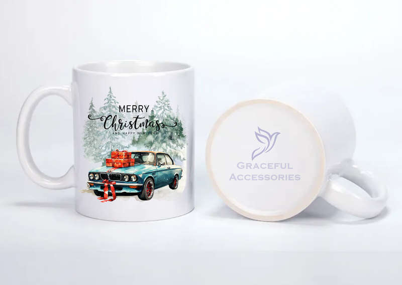 BMW Christmas Mug -  Vintage Design