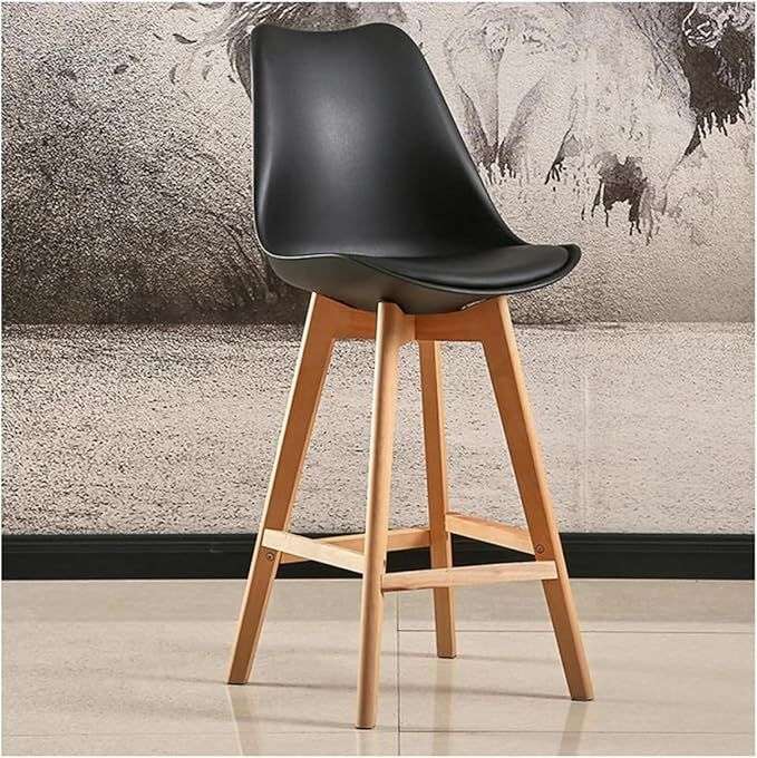 Modern and Stylish Padded Bar Stool - Black