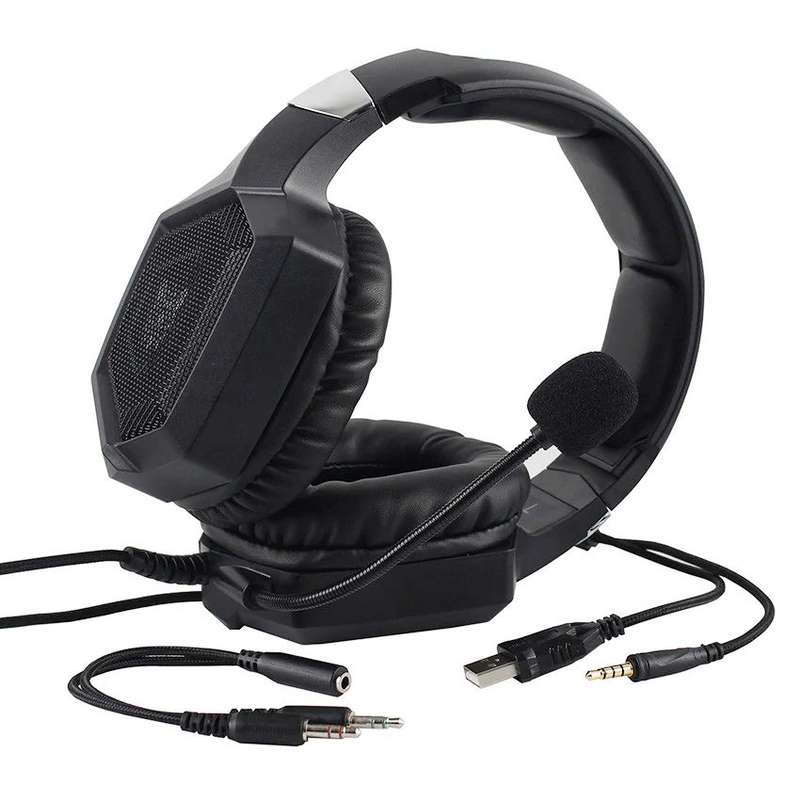 ONIKUMA K8 3.5mm Gaming Headphones with Mic & RGB LED Lights Black - Open Box