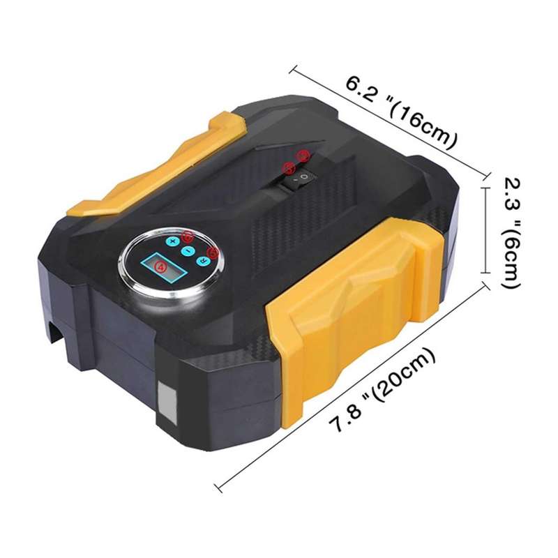 Portable 12V Tyre Inflator and Solar Tyre Pressure Monitor Combo