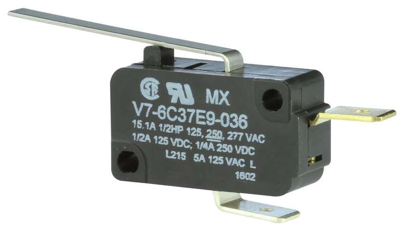 Honeywell (V7-6C37E9-036) Microswitch, Miniature, 15.1 A