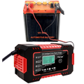 12V Car Intelligent Pulse Repair Battery Charger with LCD Screen Display 6A