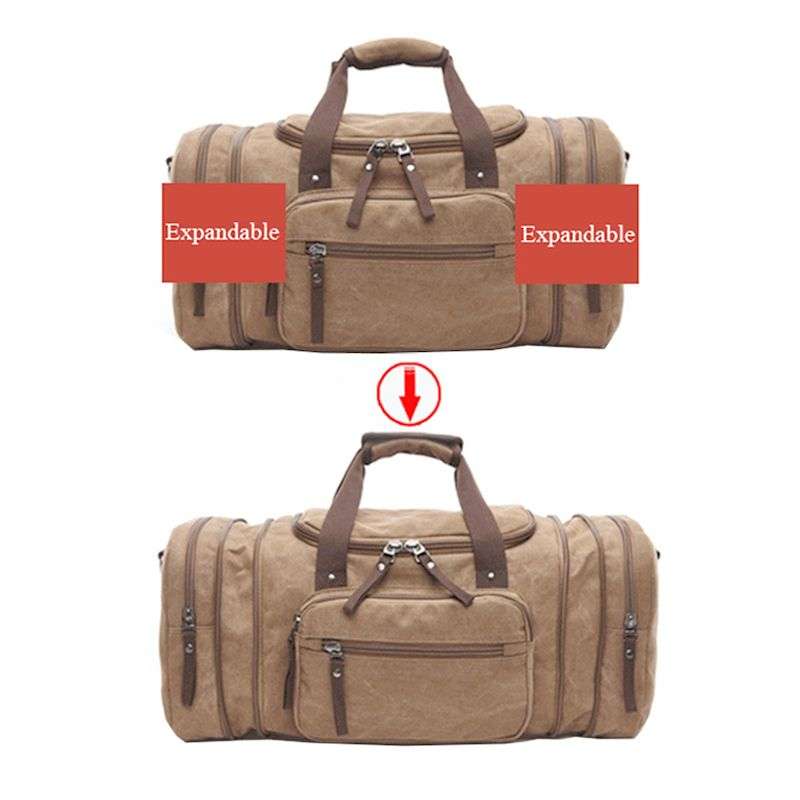 Canvas Duffel Bag Carry-on Overnight Bag - Blue