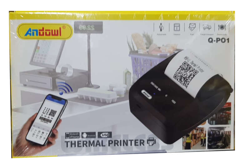 Andowl Portable USB Bluetooth Thermal Printer Receipt Printer