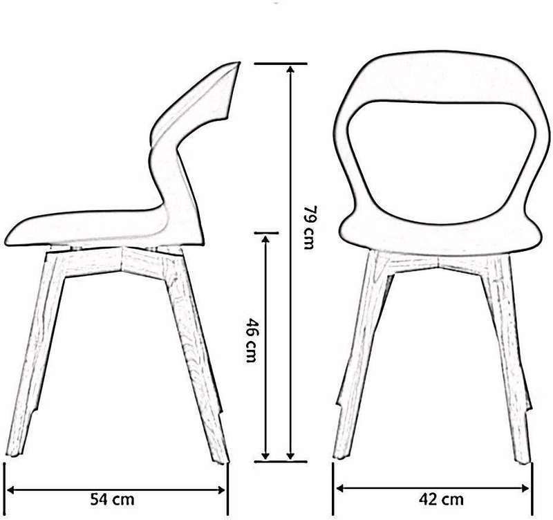 Plastic Kitchen Chair 4 Pack - Grey
