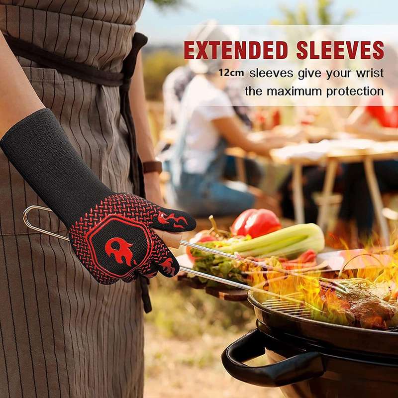 800C Heat Resistant Oven  Gloves for BBQ Gill Cooking