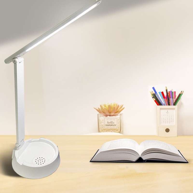 Rechargeable Desk Lamp with Bluetooth Speaker