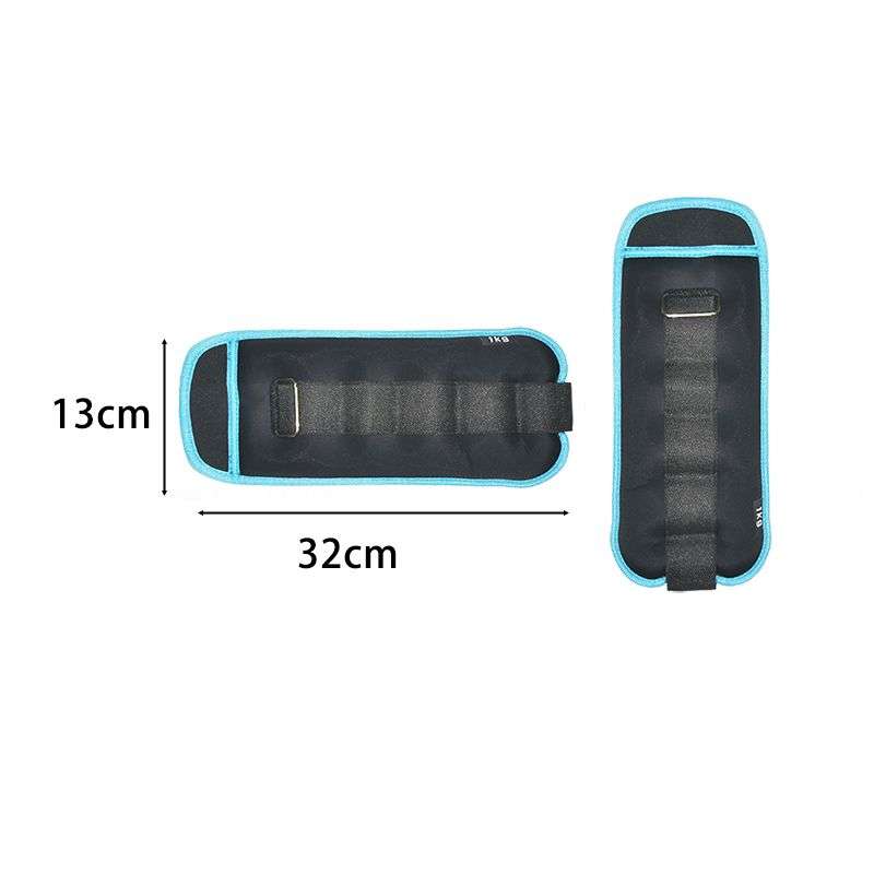 Webuy Sandbag Ankle Weights Pair Set With Adjustable Strap - Grey