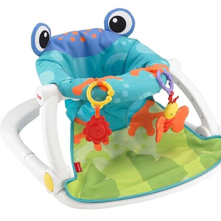 Floor seat-frog portable baby chair with toys