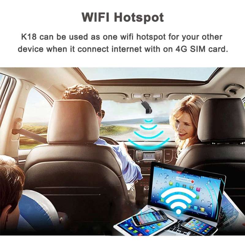 DVR Dual Dash Cam with Wifi 4G LTE and Live Track Monitoring
