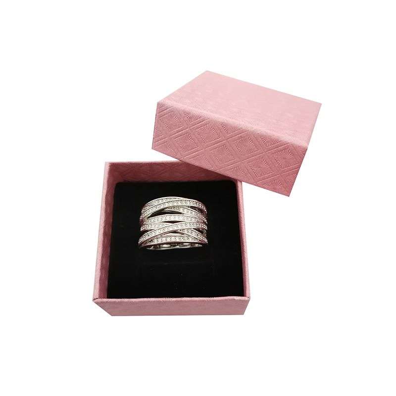 Jacaranda Luxury Crossover Ring Wide Finger Bands For Women - Size9