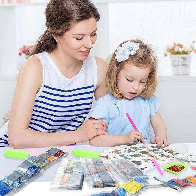 Jacaranda 5D DIY Diamond Painting Sticker Kit With Colouring Goodie Bag - Boys
