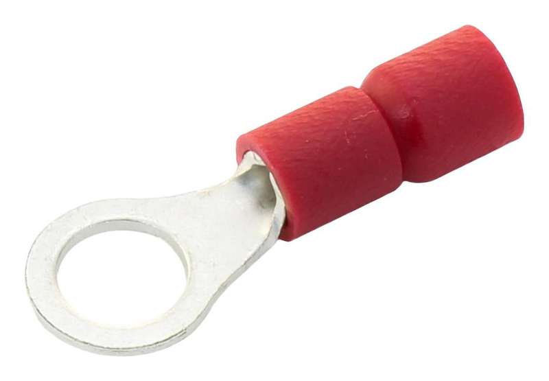 Multicomp Pro (RVES1-4) Ring Tongue Terminal, M4, #8, 16 AWG, 1.5 mm²