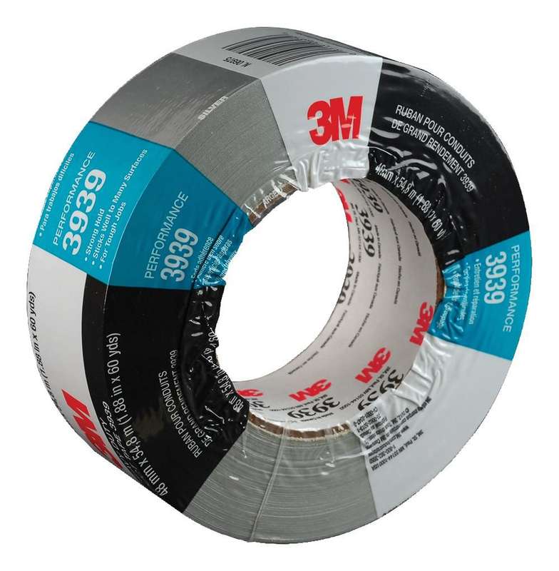3M (3939 SILVER 2 IN X 60 YD) Duct Tape, 48 mm x 54.8 m