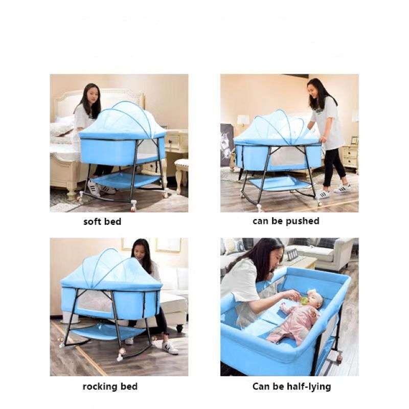 Baby Cradle Swing Crib (blue)