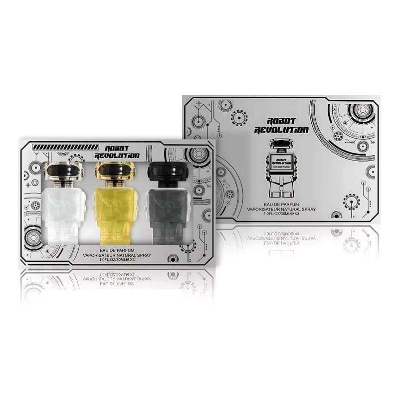 Robot Revolution 3 EDP Perfumes Set for Men + Keyring & Premium Gift Bag COMBO