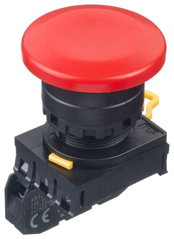 Idec (YW1B-A4E10R) Industrial Pushbutton Switch, YW, 22.3 mm
