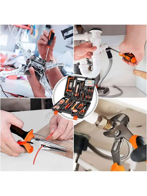 100 Pieces Universal Portable Hand Tool Set for Daily Household Repairs