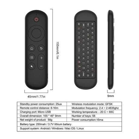 Air Mouse Keyboard with RGB Backlight
