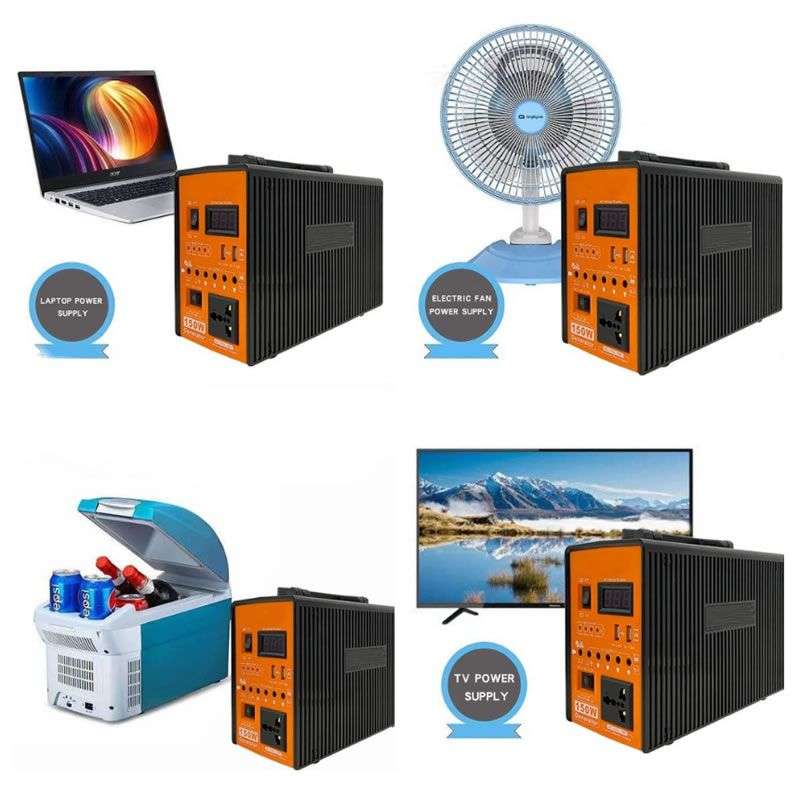 Solar Generator 150W Power Station Portable System LifePO4 Battery 220V Plug + 2X 18V 28W SolarPanel