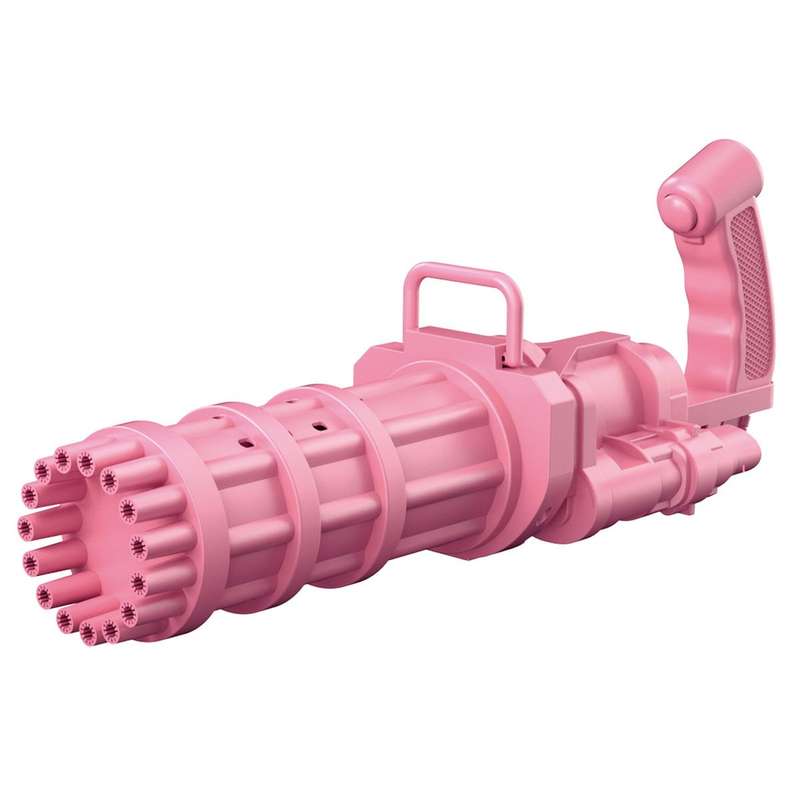 JB LUXX 38cm 15 HOLE Gatling Electric Bubble Machine - Pink Gun(Second hand)