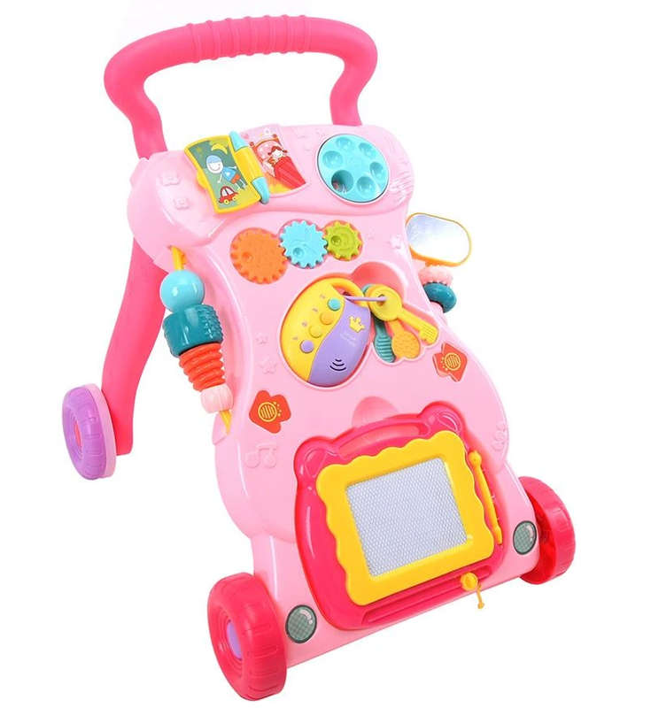 Jack Brown Multifunctional First Steps Baby Walker Toy - Pink